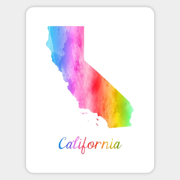 California Tie Dye Sticker by MadyJustForFun
